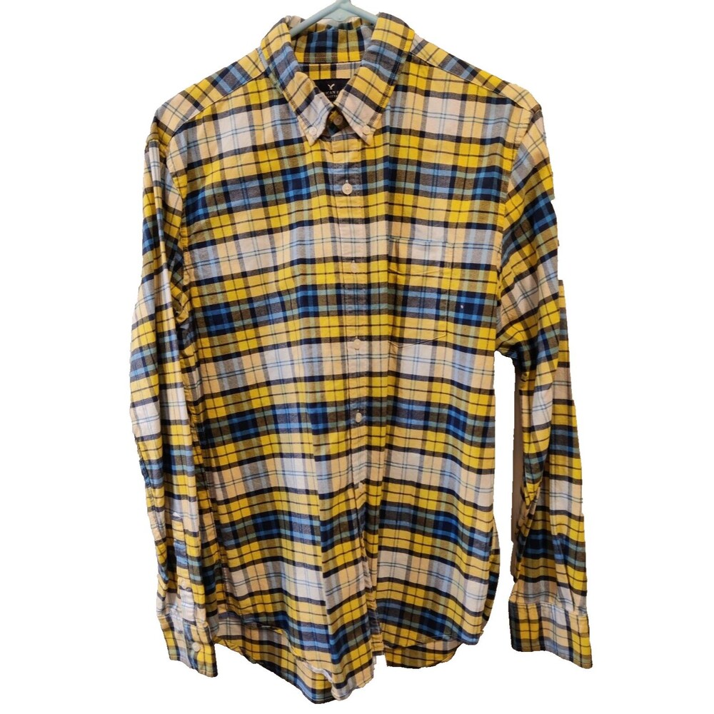 Men's American Eagle Outfitters Seriously Soft Sz M Classic Fit Flannel Shirt